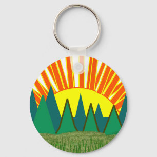 Sunrise Keychain with Blue Sky - C... - Customised