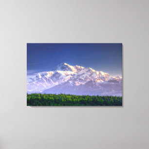 Sunrise Kisses Mt. McKinley Alaska Range Canvas Print