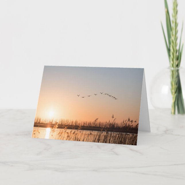 Sunrise Landscape Nature Photo Card (Front)