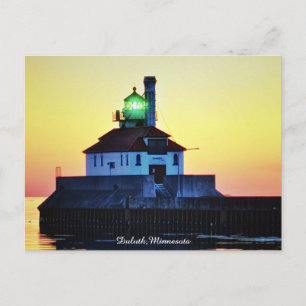 Sunrise Lighthouse Duluth,Minnesota Postcard