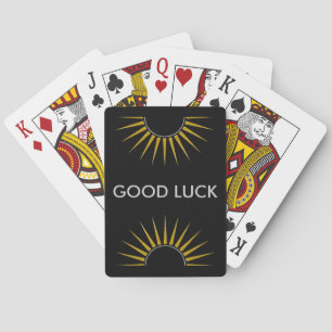 SUNRISE logo gold silver + your Backg. & ideas Playing Cards