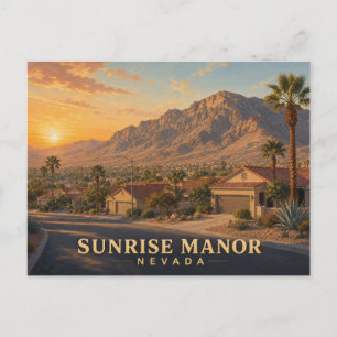 Sunrise Manor Nevada Vintage Travel Postcard