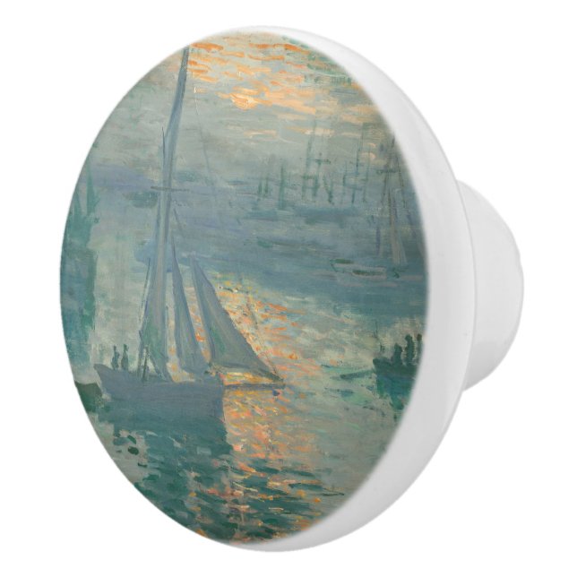 Sunrise (Marine) by Claude Monet Ceramic Knob (Right)