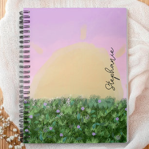 Sunrise Meadow Personalised – Custom Pastel Nature Notebook