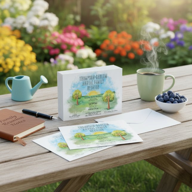 Sunrise Meadows Family Reunion Invitation Postcard (Sunrise Meadows Family Reunion Invitation Postcard)