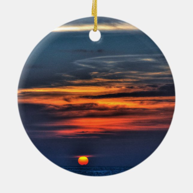 Sunrise,Melbourne,Florida Ceramic Tree Decoration (Back)