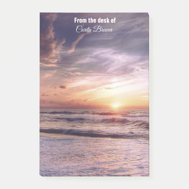 'Sunrise' Monogrammed Post-It Notes (Front)