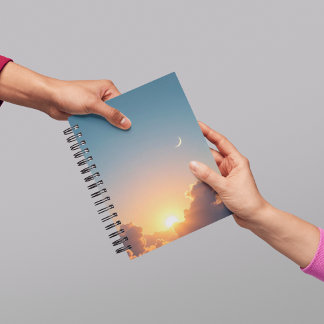 Sunrise & Moon Aesthetic Spiral Notebook