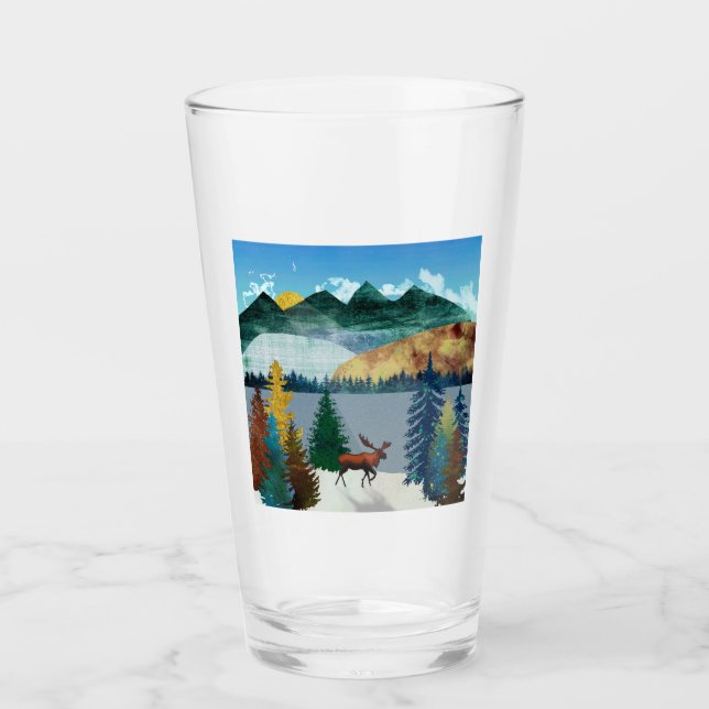 Sunrise Moose Glass (Front)