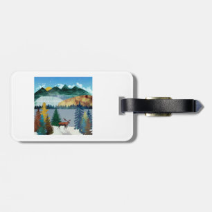 Sunrise Moose Luggage Tag