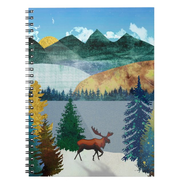 Sunrise Moose Notebook (Front)