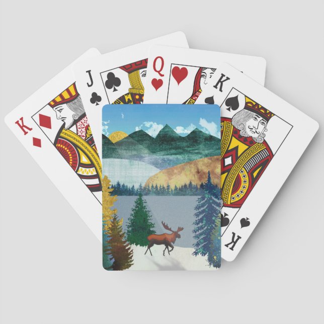 Sunrise Moose Playing Cards (Back)