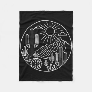 Sunrise Mountain Nature Cute Hiking Outdoors Deser Fleece Blanket