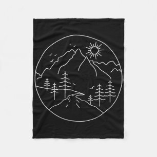 Sunrise Mountain Nature Hiking Camping Outdoors Mo Fleece Blanket