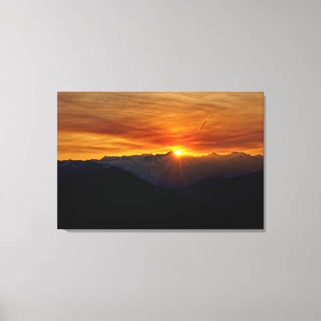 Sunrise North Cascades Canvas Print (Front)
