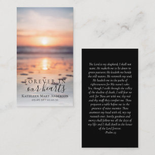 Sunrise Ocean Photo Memorial Prayer Card