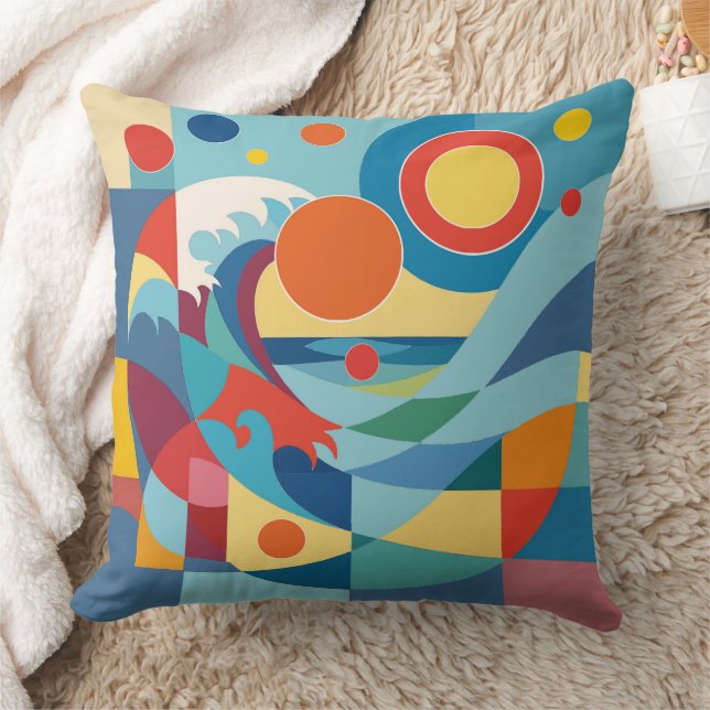 Sunrise Ocean Wave Cushion (Blanket)