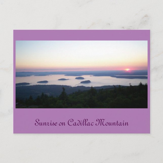 Sunrise on Cadillac Mt., Postcard (Front)