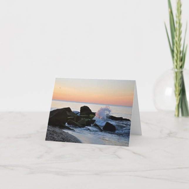 Sunrise on Cape Cod- Falmouth, MA Blank Notecard (Front)
