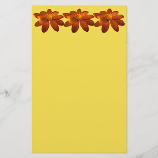 Sunrise on Mexican Sunflower Orange Floral Stationery