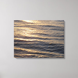 Sunrise on Ocean Waters Calming Photography Canvas Print
