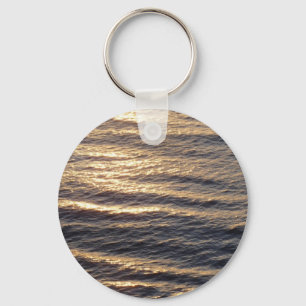 Sunrise on Ocean Waters Calming Photography Key Ring