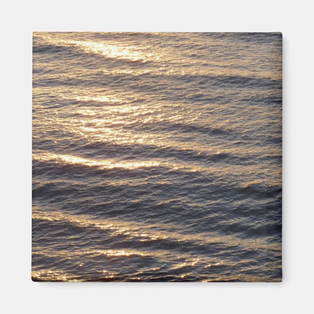 Sunrise on Ocean Waters Calming Photography Magnet (Front)