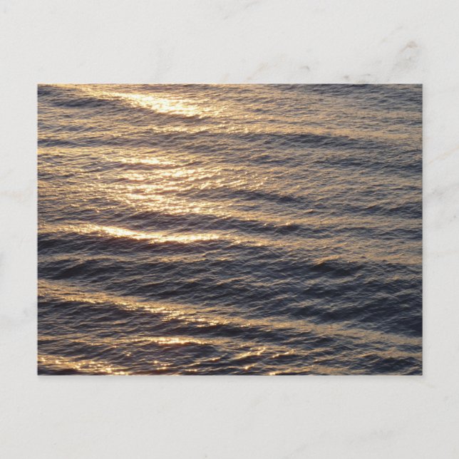 Sunrise on Ocean Waters Calming Photography Postcard (Front)