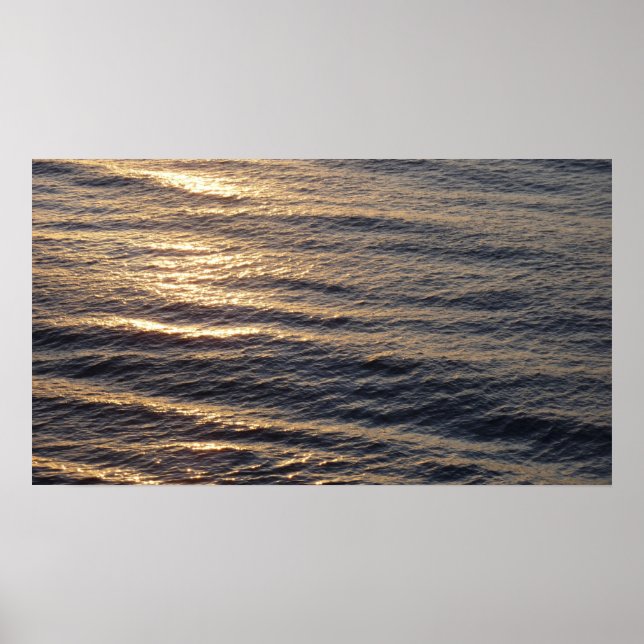Sunrise on Ocean Waters Calming Photography Poster (Front)