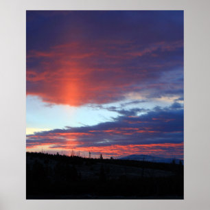 Sunrise on Swan Lake Flat Poster