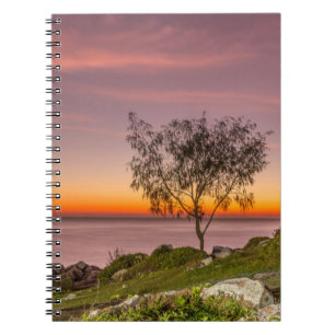 Sunrise On The Beach Armação Spiral Notebook