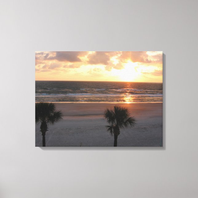 Sunrise on the Beach Wrapped Canvas (Front)