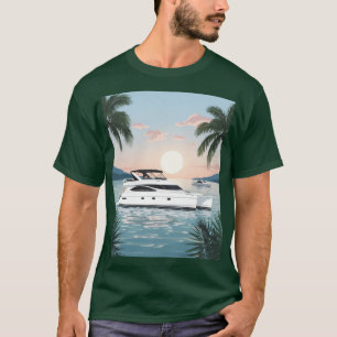 Sunrise on the catamaran T-Shirt