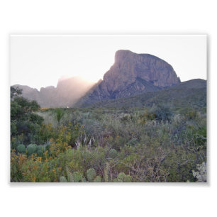 Sunrise on the Chisos, Big Bend Nat'l Park, Texas Photo Print