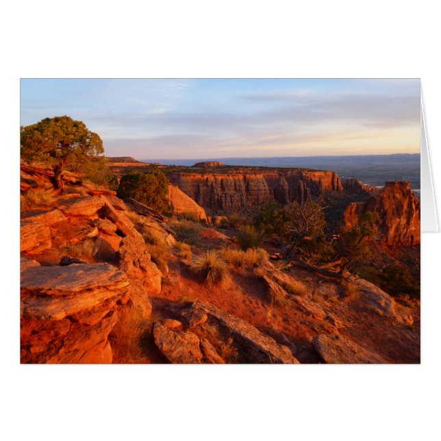Sunrise on the Grand View Trail at CO Monument (Front Horizontal)