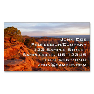 Sunrise on the Grand View Trail at CO Monument Magnetic Business Card
