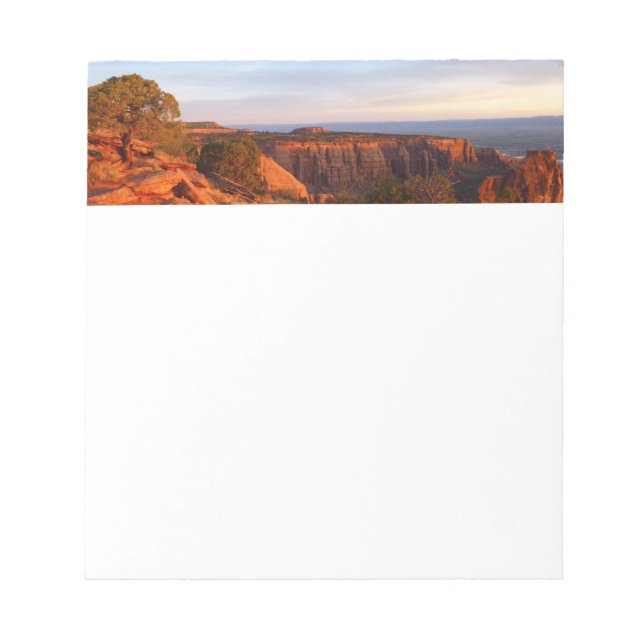Sunrise on the Grand View Trail at CO Monument Notepad (Front)