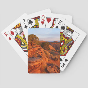 Sunrise on the Grand View Trail at CO Monument Playing Cards