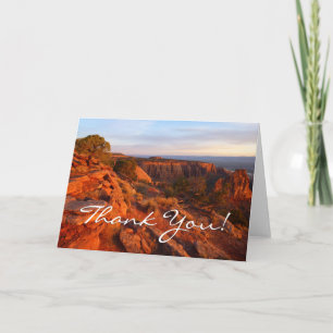 Sunrise on the Grand View Trail at CO Monument Thank You Card