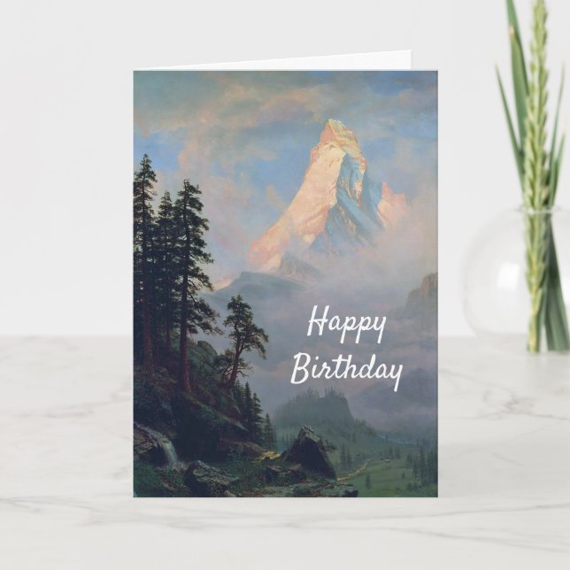 Sunrise on the Matterhorn Birthday Card (Front)