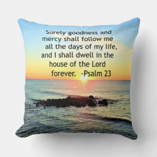 SUNRISE ON THE OCEAN 23RD PSALM PHOTO CUSHION
