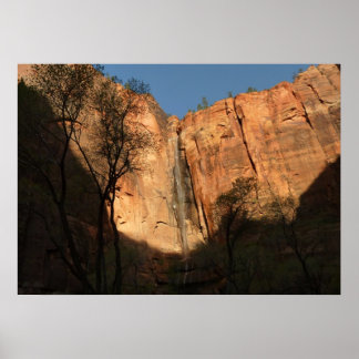 Sunrise on the Riverside Walk Trail at Zion Poster