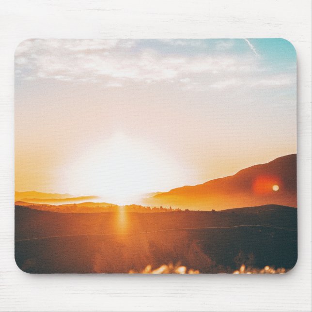 sunrise over a mountain mouse pad (Front)