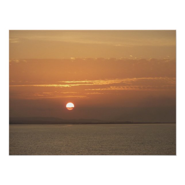 Sunrise over Aruba I Caribbean Seascape Poster (Front)