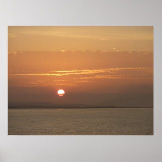 Sunrise over Aruba I Caribbean Seascape Poster