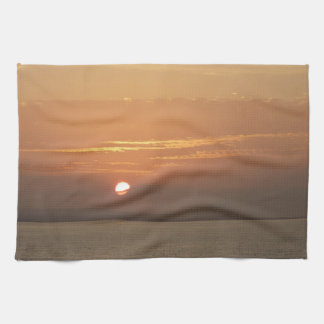 Sunrise over Aruba I Caribbean Seascape Tea Towel