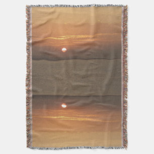 Sunrise over Aruba I Caribbean Seascape Throw Blanket