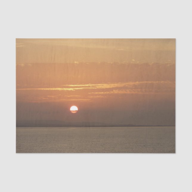 Sunrise over Aruba I Caribbean Seascape Tissue Paper (Front)