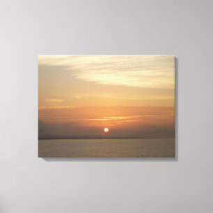 Sunrise over Aruba II Caribbean Seascape Canvas Print