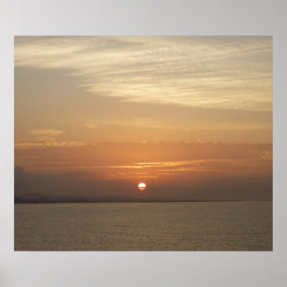 Sunrise over Aruba II Caribbean Seascape Poster